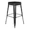 Flash Furniture 30" Black Metal Stool-Black Poly Seat CH-31320-30-BK-PL2B-GG - alternate 10